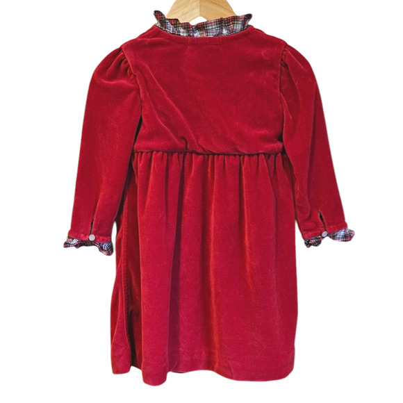 SUPER CUTE! Ralph Lauren Toddler Velour Holiday Dress Red 18 Months - Picture 6 of 8